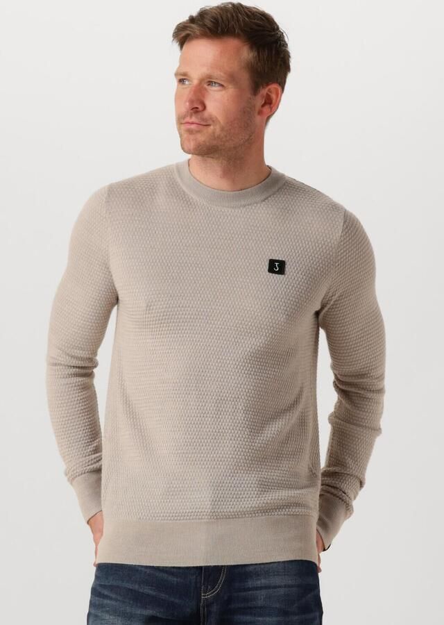 BUTCHER OF BLUE Heren Truien & Vesten Structure Crew Beige - Foto 4