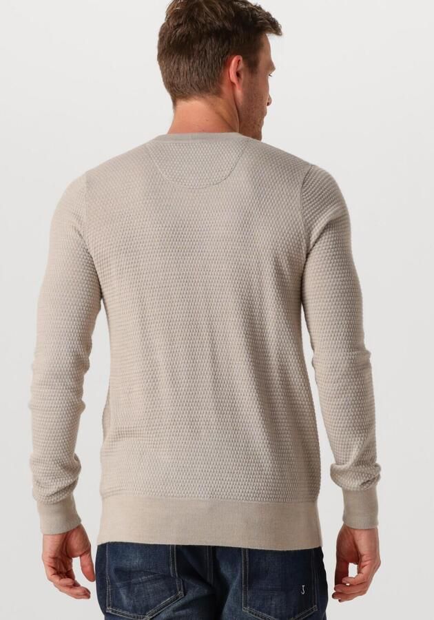 BUTCHER OF BLUE Heren Truien & Vesten Structure Crew Beige