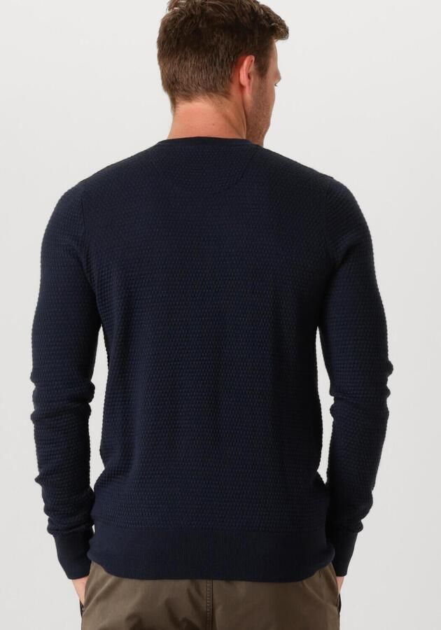 BUTCHER OF BLUE Heren Truien & Vesten Structure Crew Donkerblauw