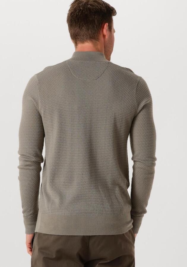 BUTCHER OF BLUE Heren Truien & Vesten Structure Halfzip Lichtgrijs