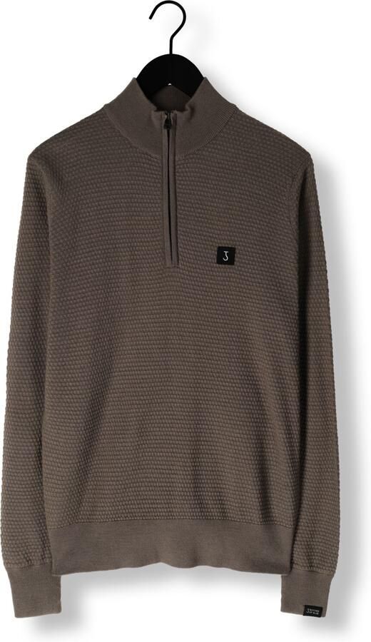 BUTCHER OF BLUE Heren Truien & Vesten Structure Halfzip Olijf - Foto 3