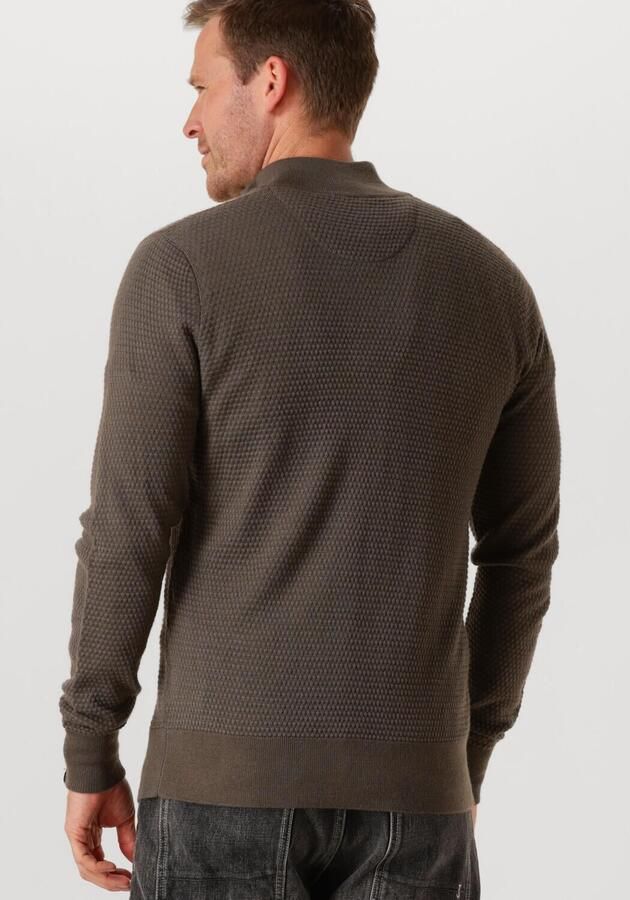 BUTCHER OF BLUE Heren Truien & Vesten Structure Halfzip Olijf