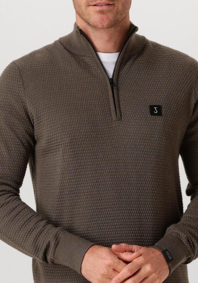 BUTCHER OF BLUE Heren Truien & Vesten Structure Halfzip Olijf - Foto 2