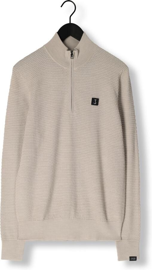 BUTCHER OF BLUE Heren Truien & Vesten Structure Halfzip Zand - Foto 3