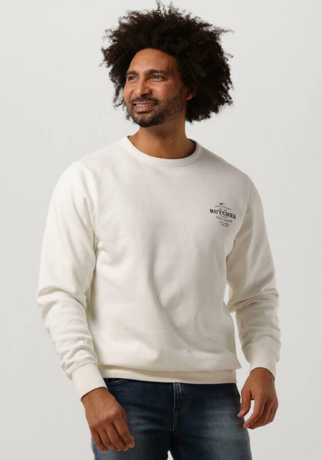 Butcher of Blue sweater van biologisch katoen titan white