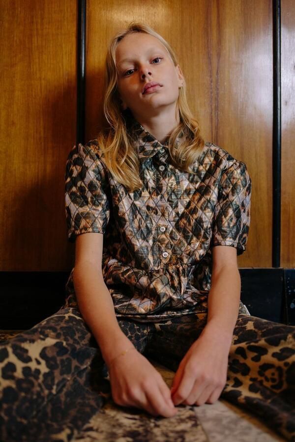 CALL ME FRANKIE Meisjes Blouses Leopard Quilted Blouse Multi - Foto 2
