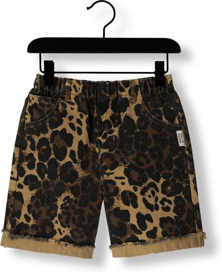 CALL ME FRANKIE Meisjes Jeans Leopard Shorts Bruin - Foto 4