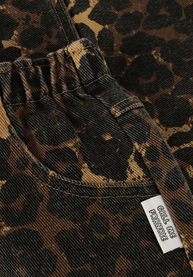 CALL ME FRANKIE Meisjes Jeans Leopard Shorts Bruin - Foto 2