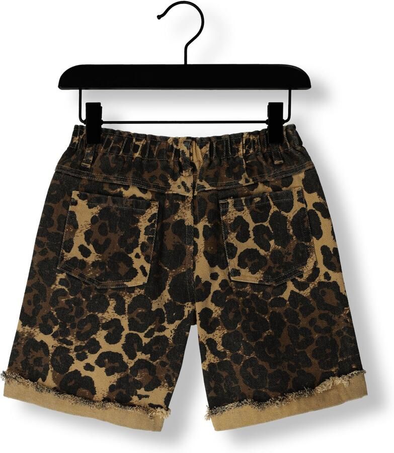 CALL ME FRANKIE Meisjes Jeans Leopard Shorts Bruin - Foto 1