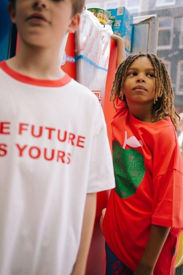 CALL ME FRANKIE Meisjes Tops & T-shirts Apple T-shirt Roze - Foto 2