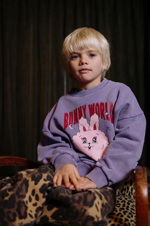 CALL ME FRANKIE Meisjes Truien & Vesten Bunny World Sweater Paars - Foto 2
