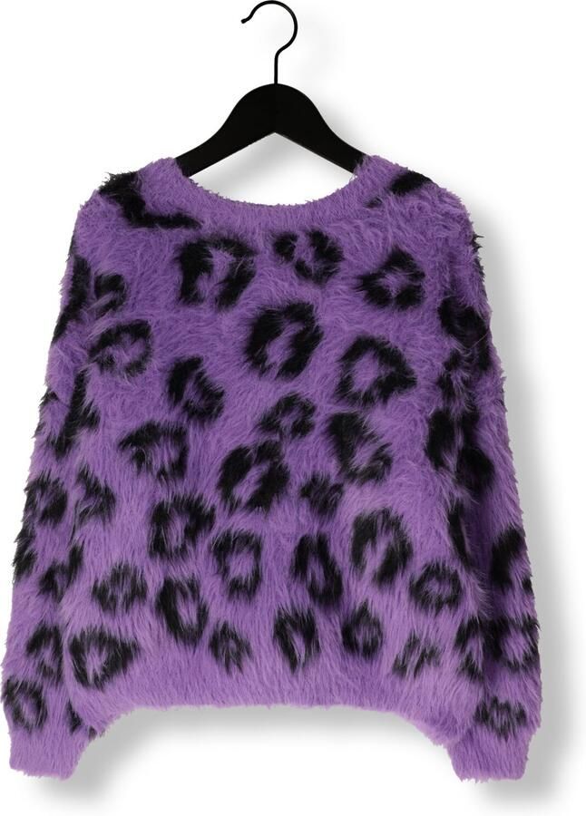 CALL ME FRANKIE Meisjes Truien & Vesten Leopard Fluffy Sweater Paars - Foto 3