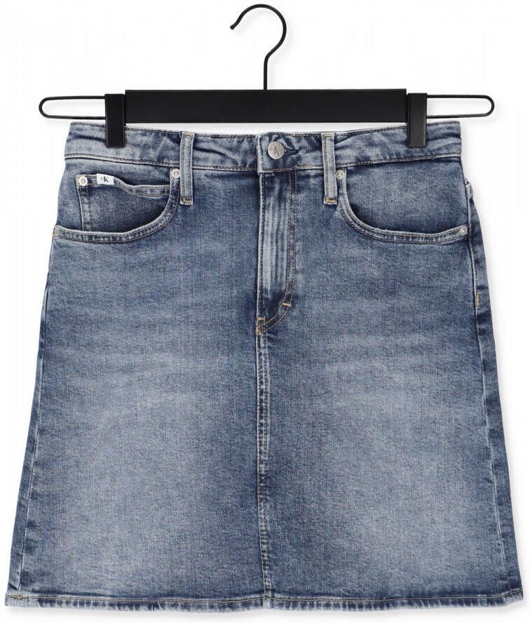 Calvin Klein Jeansrok HR A LINE MINI SKIRT met destroyed effect & jeans logobadge