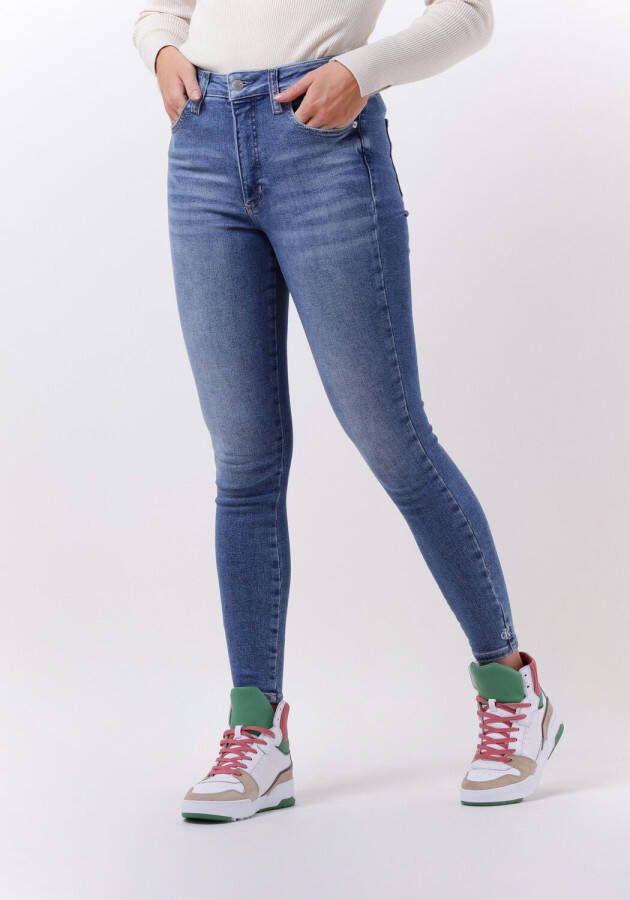Calvin Klein 5-pocketsjeans HIGH RISE SUPER SKINNY ANKLE met klein -logo op het kleingeldzakje