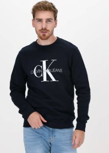 Calvin Klein Blauwe Sweater Iconic Monogram Crewneck