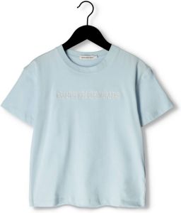 Calvin Klein Blauwe T-shirt Raised Embro Logo T-shirt