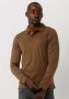 CALVIN KLEIN Heren Polo's & T-shirts Smooth Cotton Slim Ls Polo Bruin - Thumbnail 1
