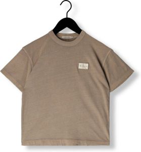 Calvin Klein Jeans T-shirt met labelpatch model 'BADGE MINERAL'