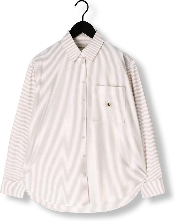 CALVIN KLEIN Dames Blouses Woven Label Relaxed Shirt Ecru