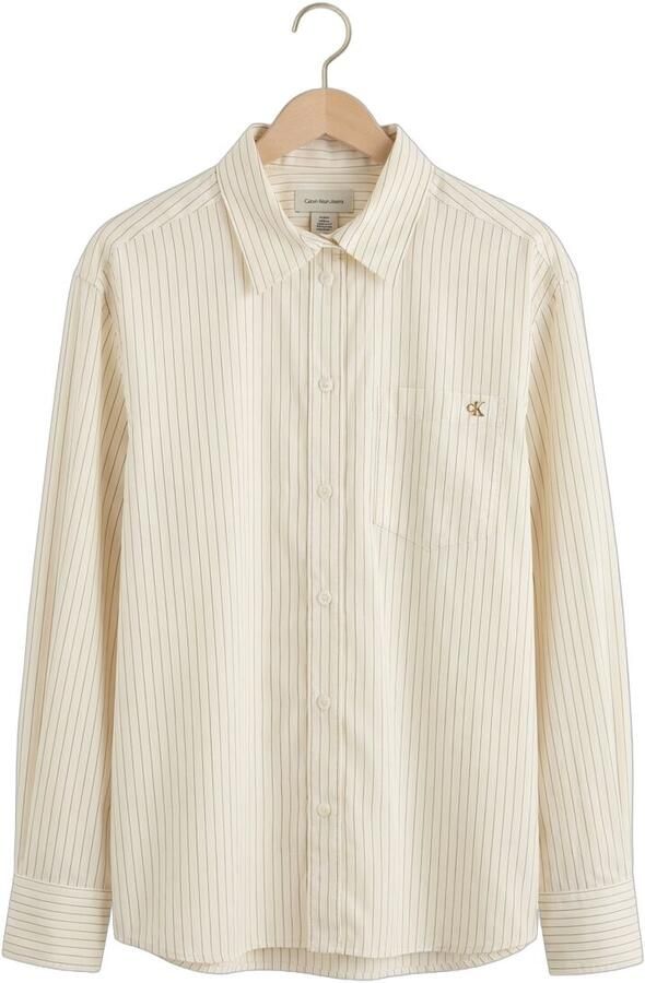 Calvin Klein Jeans relaxed fit blouse met borstzak en label-stitching - Foto 4