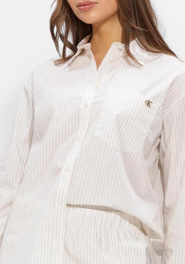 Calvin Klein Jeans relaxed fit blouse met borstzak en label-stitching - Foto 3