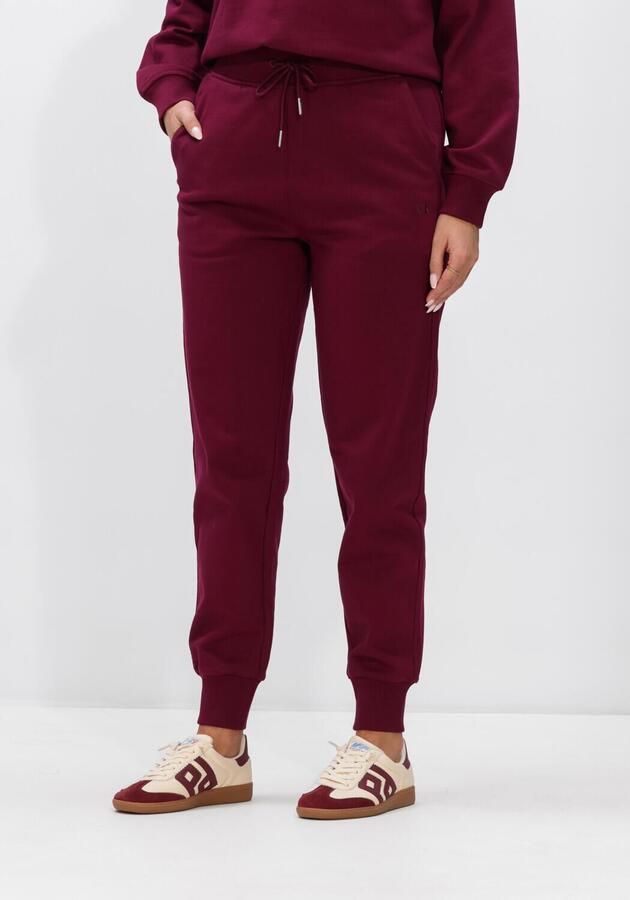CALVIN KLEIN Dames Broeken Archive Logo French Terry Slim J Bordeaux