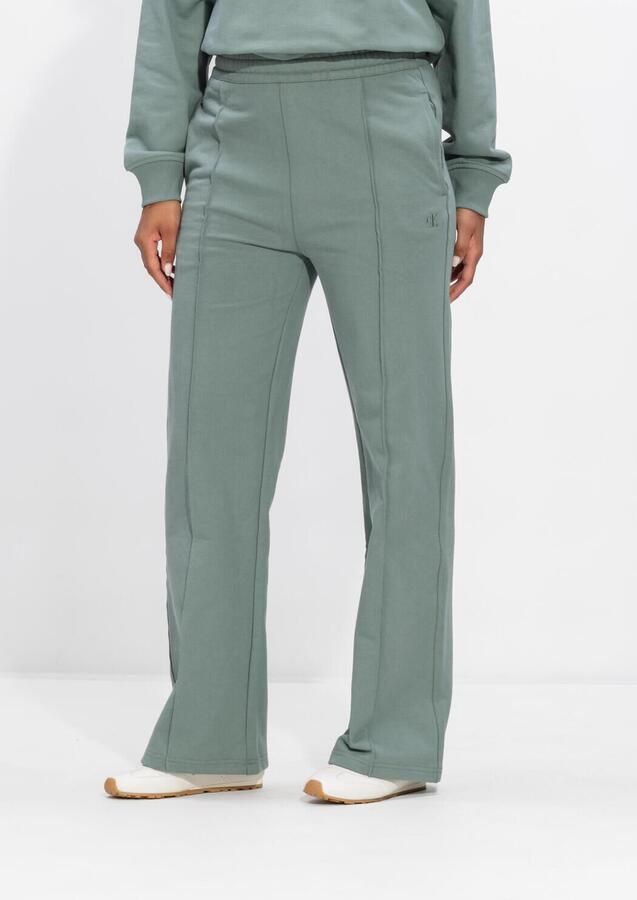 CALVIN KLEIN Dames Broeken Archive Logo French Terry Trackp Groen