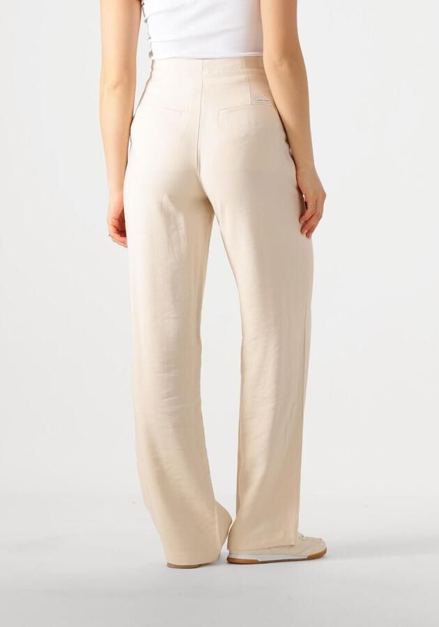 CALVIN KLEIN Dames Broeken Ecovero Relaxed Straight Pant Beige