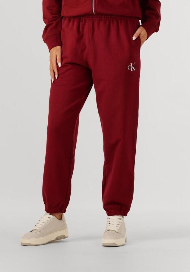 CALVIN KLEIN Dames Broeken Monologo French Terry Jogger Bordeaux - Foto 4