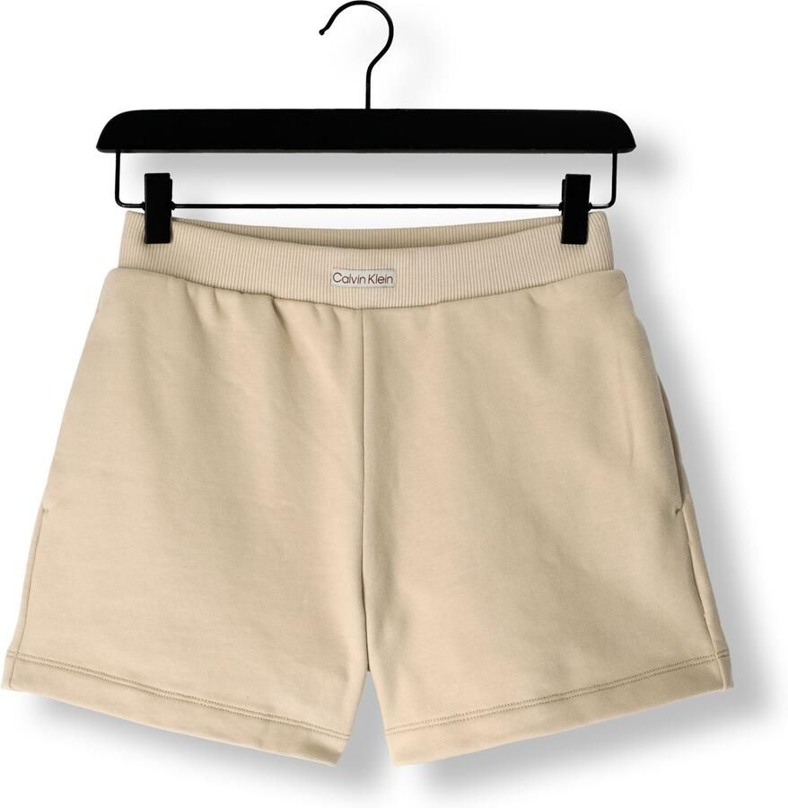 CALVIN KLEIN Dames Broeken Placed Institutional Short Beige