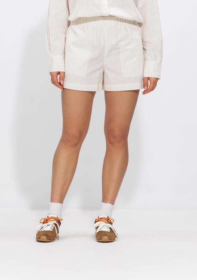 CALVIN KLEIN Dames Broeken Poplin Chino Short Yd Gebroken Wit