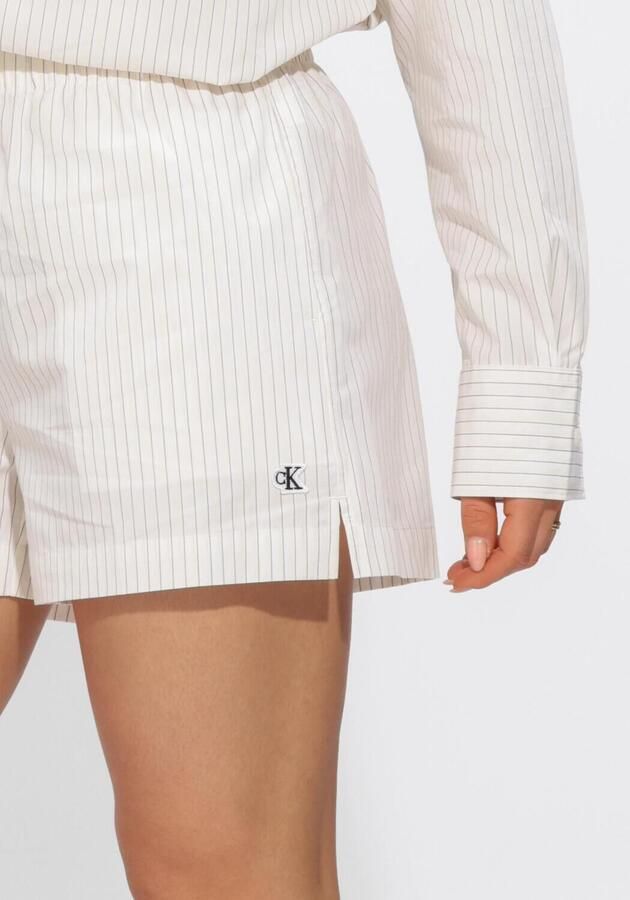 CALVIN KLEIN Dames Broeken Poplin Chino Short Yd Gebroken Wit - Foto 4
