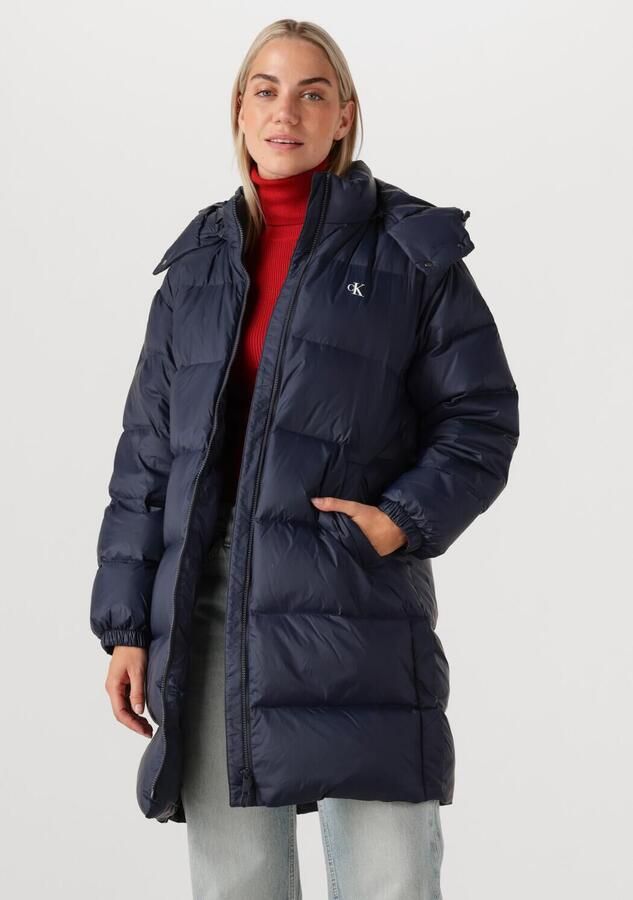 CALVIN KLEIN Dames Jassen Essential Midweight Long Puffer Blauw - Foto 4