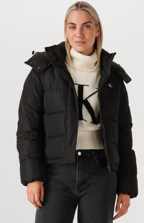 CALVIN KLEIN Dames Jassen Matte Monologo Mw Short Puffer Zwart - Foto 4