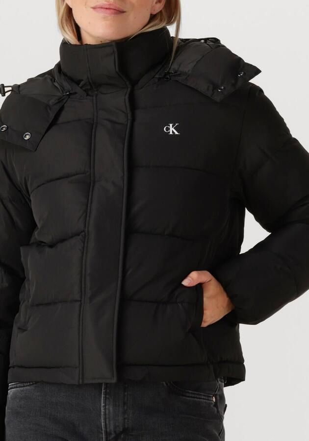 CALVIN KLEIN Dames Jassen Matte Monologo Mw Short Puffer Zwart - Foto 3