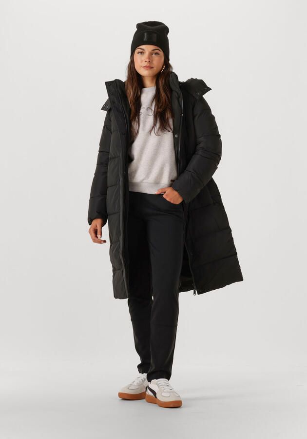 CALVIN KLEIN Dames Jassen Monologo Non-down Long Puffer Zwart - Foto 4