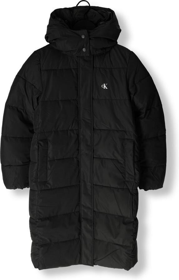 CALVIN KLEIN Dames Jassen Monologo Non-down Long Puffer Zwart - Foto 3