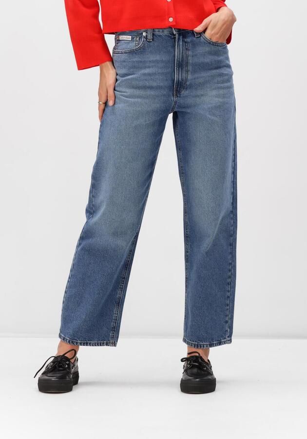 Calvin Klein Jeans Wide fit jeans met logopatch model 'Barrel'