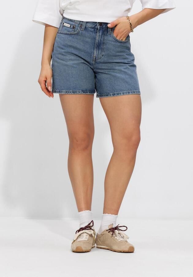 Calvin Klein Jeans High waist korte jeans met labeldetail