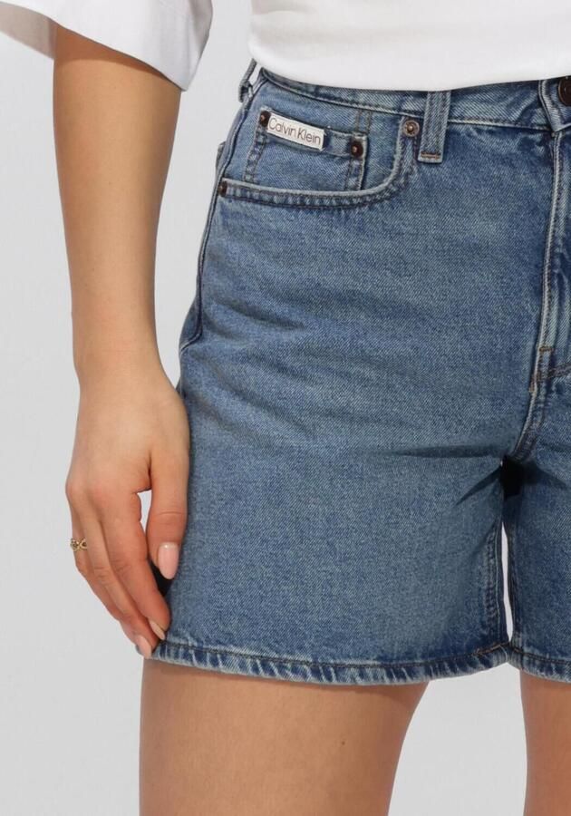 Calvin Klein Jeans High waist korte jeans met labeldetail - Foto 4