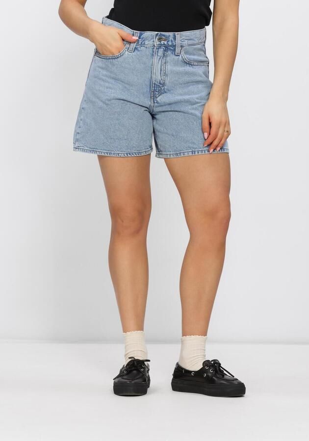 CALVIN KLEIN Dames Jeans Hi Rise A-line Short Coastal Lig Lichtblauw