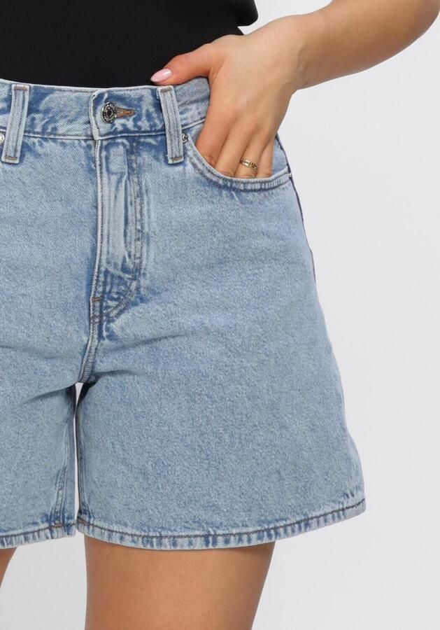 CALVIN KLEIN Dames Jeans Hi Rise A-line Short Coastal Lig Lichtblauw - Foto 4