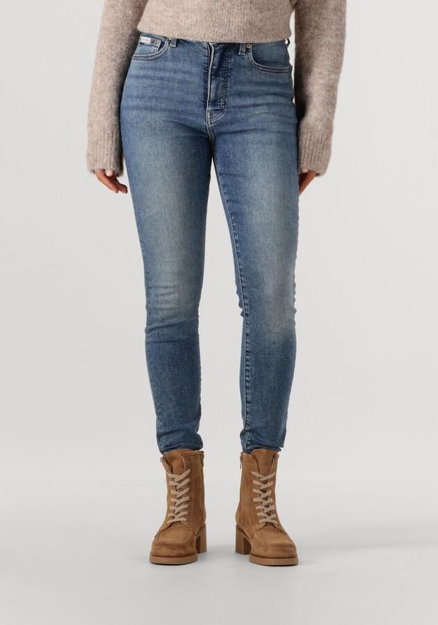 Calvin Klein Jeans Super skinny fit high rise jeans met labeldetail - Foto 4
