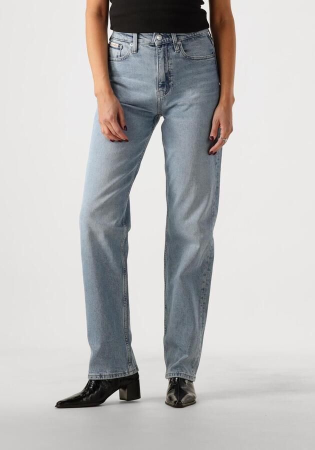 CALVIN KLEIN JEANS high waist straight leg jeans medium blue denim - Foto 3