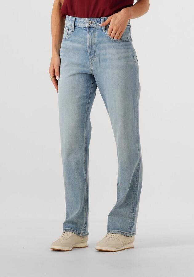 CALVIN KLEIN JEANS high waist straight leg jeans light blue denim - Foto 4
