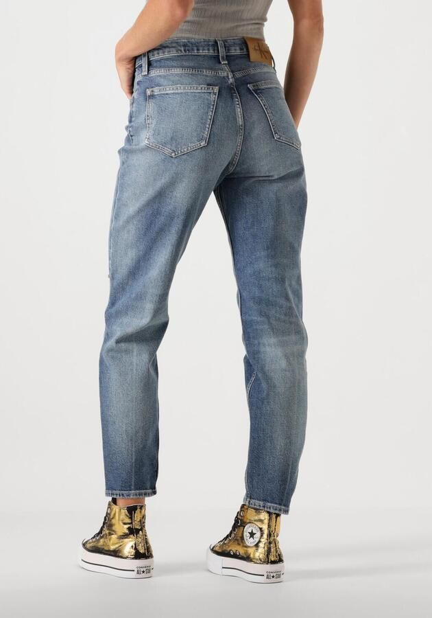 Calvin Klein Blauwe Mom Jeans voor Stijlvol Comfort Blue Dames