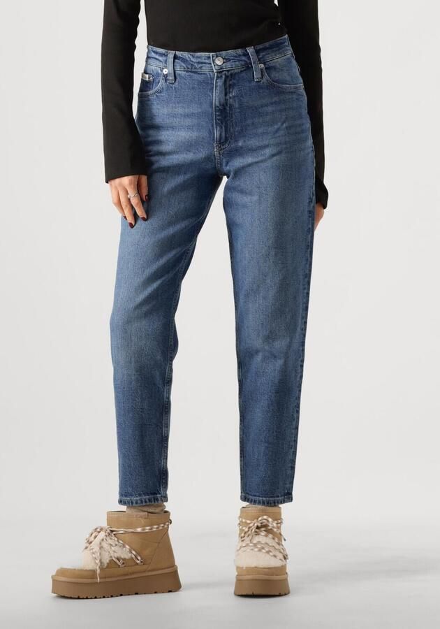 Calvin Klein Blauwe Mom Jeans Ultiem Comfort Stijl Blue Dames - Foto 4