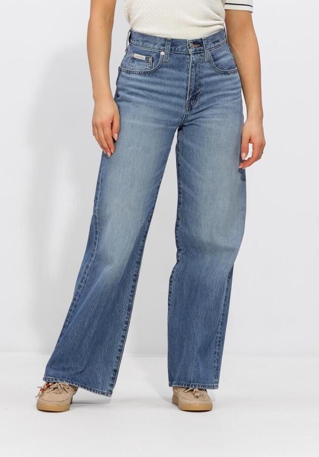 Calvin Klein Jeans wide fit jeans met labeldetail
