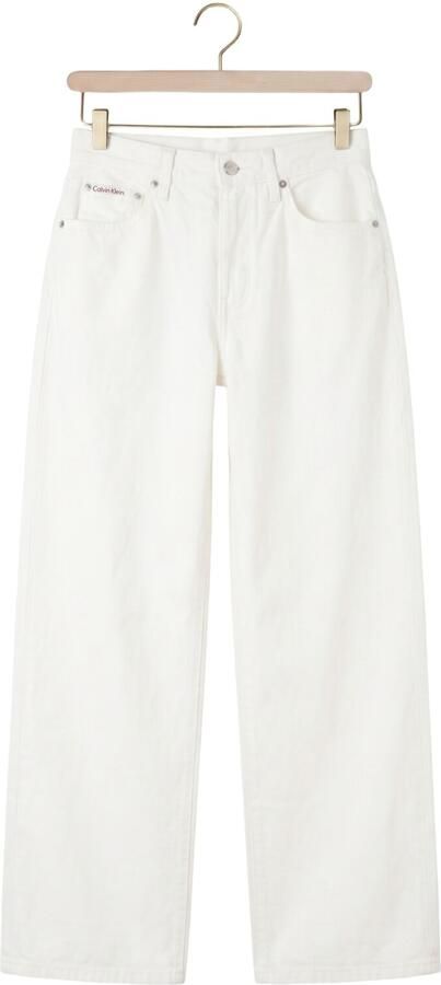 CALVIN KLEIN Dames Jeans The Wide Leg Raw Hem Wit - Foto 4