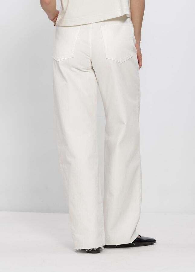 CALVIN KLEIN Dames Jeans The Wide Leg Raw Hem Wit - Foto 2
